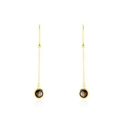 Boucles D'oreilles Pendantes Arenale Or Jaune Quartz