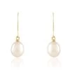 Boucles D'oreilles Pendantes Baroque Or Jaune Perle De Culture -Bijouterie primée. B3OFJUS013 master