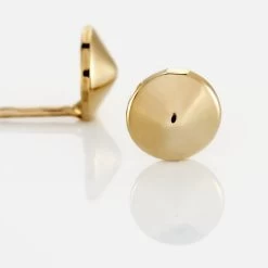 Boucles D'oreilles Puces Or Jaune Imbert 7 Boucles D'oreilles Puces Or Jaune Imbert -Bijouterie primée. B3OFJW004Z view2