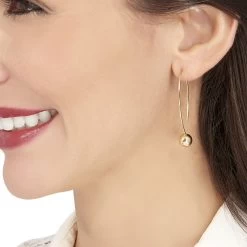 Créoles Helle Amande Or Jaune -Bijouterie primée. B3OFJW0079 model0