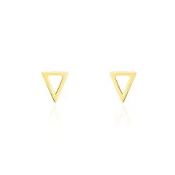 Boucles D'oreilles Puces Anne-berengere Triangle Or Jaune