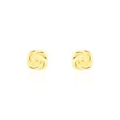 Boucles D'oreilles Puces Philine Fleur Or Jaune