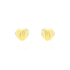 Boucles D'oreilles Puces Anne-maudae Cœurs Or Jaune