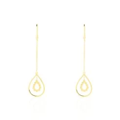 Boucles D'oreilles Pendantes Isabella Or Jaune