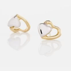 Boucles D'oreilles Puces Frantsesa Or Jaune -Bijouterie primée. B3OFJW00FJ view2