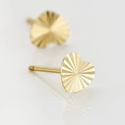 Boucles D'oreilles Puces Or Jaune Pat -Bijouterie primée. B3OFJW00GR view2