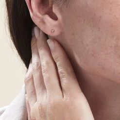 Boucles D'oreilles Puces Or Jaune Fidelia -Bijouterie primée. B3OFJW00HK model0