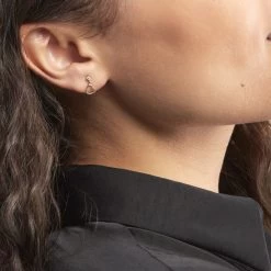 Boucles D'oreilles Pendantes Daria Cœur Or Jaune -Bijouterie primée. B3OFJW0805 model0