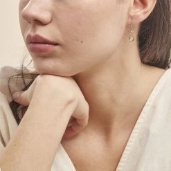 Boucles D'oreilles Pendantes Ademar Or Jaune Oxyde De Zirconium -Bijouterie primée. B3OFJZW394 model0