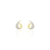 Boucles D'oreilles Puces Boucle D'or Or Jaune Oxyde De Zirconium -Bijouterie primée. B3OFJZW407 master