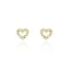 Boucles D'oreilles Puces Coeur Ajoure Or Jaune Oxyde De Zirconium 2 Boucles D'oreilles Puces Coeur Ajoure Or Jaune Oxyde De Zirconium -Bijouterie primée. B3OFJZW582 master
