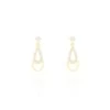 Boucles D'oreilles Pendantes Britain Or Jaune Oxyde De Zirconium