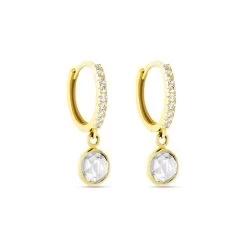 Créoles Or Jaune Arielle Oxyde De Zirconium -Bijouterie primée. B3OFJZW966 view1