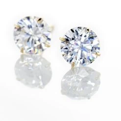 Boucles D'oreilles Puces Or Jaune Katherina Oxyde De Zirconium -Bijouterie primée. B3OFJZW968 view2