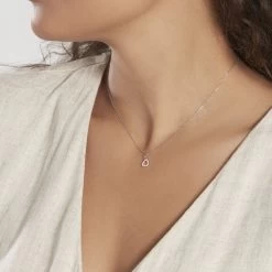 Pendentif Or Blanc Oxyde -Bijouterie primée. B3PFBZW146 model1