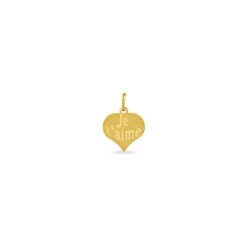Pendentif Eudocie Coeur Message Or Jaune
