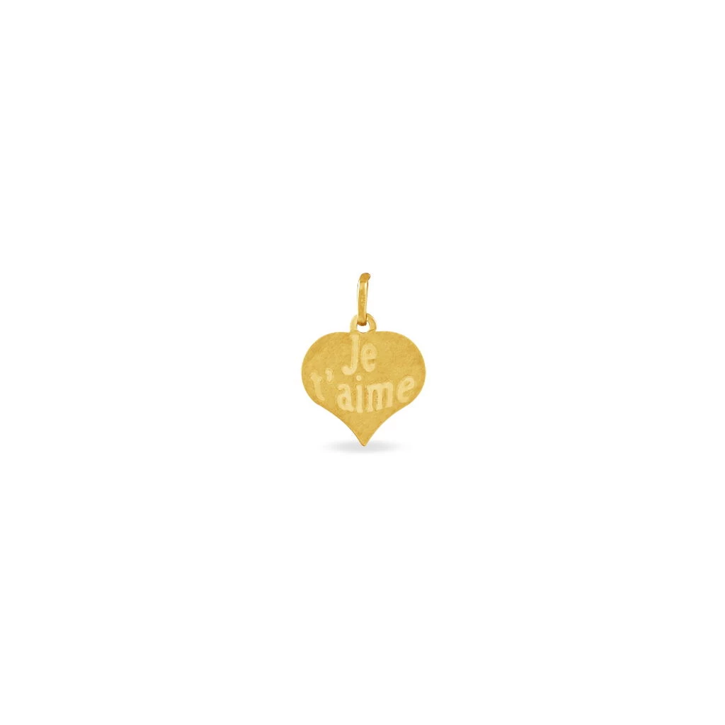 Pendentif Eudocie Coeur Message Or Jaune 3 Pendentif Eudocie Coeur Message Or Jaune