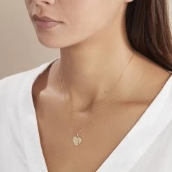 Pendentif Ange Coeur Or Jaune -Bijouterie primée. B3PMJW0209 model2