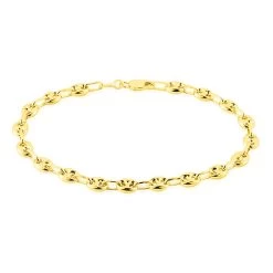 Bracelet Maille Dami Maille Grain De Café Or Jaune