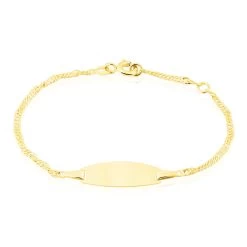 Bracelet Identite Bebe Or Jaune Ericka
