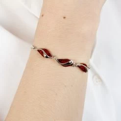 Bracelet Argent Blanc Eve-liseae Ambre 11 Bracelet Argent Blanc Eve-liseae Ambre -Bijouterie primée. FABFBIM134 model1