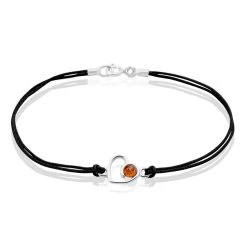 Bracelet Argent Blanc Mialy Ambre
