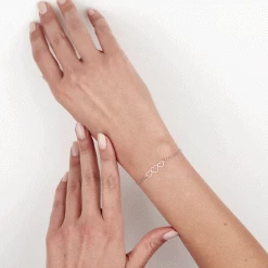 Bracelet Love Love Argent Blanc 8 Bracelet Love Love Argent Blanc -Bijouterie primée. FABFBW004P view2