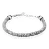 Bracelet Nahila Maille Popcorn Argent Blanc -Bijouterie primée. FABFBW004Z master