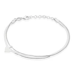 Bracelet Argent Blanc Sapphira