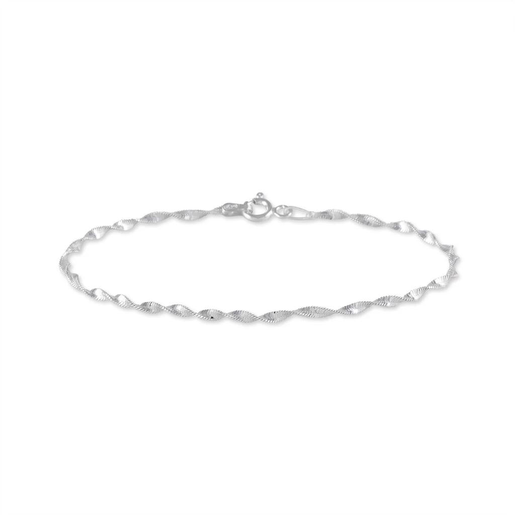 Bracelet Ciana Torsade Diamante Argent Blanc 3 Bracelet Ciana Torsade Diamante Argent Blanc