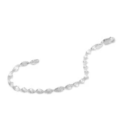 Bracelet Ciana Torsade Diamante Argent Blanc -Bijouterie primée. FABFBW00H1 view1