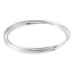 Bracelet Jonc Hugoline Argent Blanc