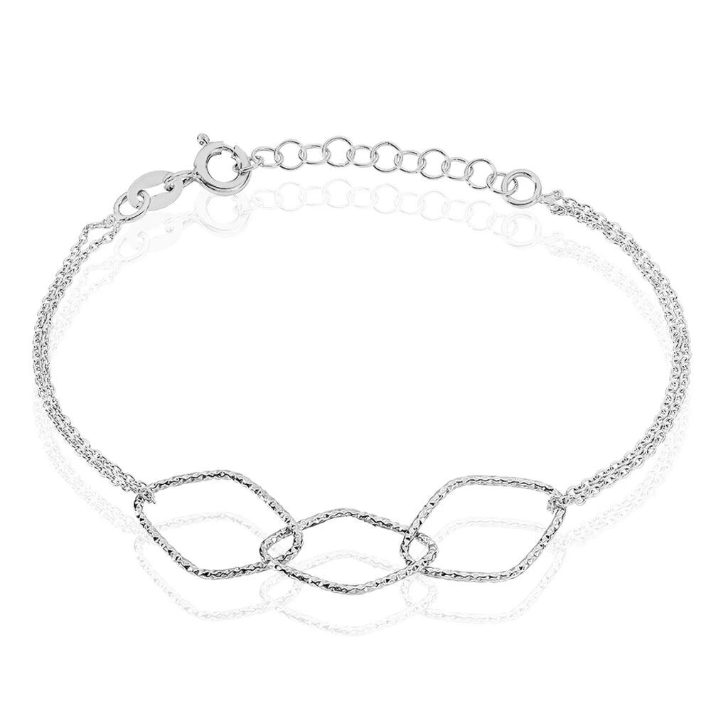 Bracelet Belinda Argent Blanc 3 Bracelet Belinda Argent Blanc