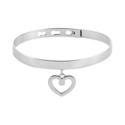 Bracelet Jonc Sally Argent Blanc