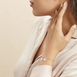 Bracelet Argent Blanc Laios -Bijouterie primée. FABFBW014V model0