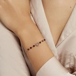 Bracelet Hazan Argent Blanc Pierre De Synthese -Bijouterie primée. FABFBXI031 model1