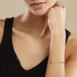 Bracelet Oswald Argent Blanc Pierre De Synthese 7 Bracelet Oswald Argent Blanc Pierre De Synthese -Bijouterie primée. FABFBXN003 model0