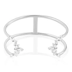 Bracelet Jonc Mahely Argent Blanc Oxyde De Zirconium