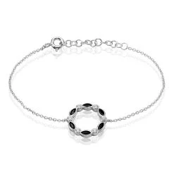 Bracelet Argent Hippol Oxydes De Zirconium