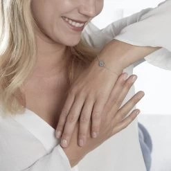 Bracelet Bangkok Argent Blanc Oxyde De Zirconium 8 Bracelet Bangkok Argent Blanc Oxyde De Zirconium -Bijouterie primée. FABFBZR007 model0