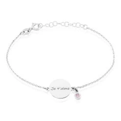 Bracelet Argent Rhodié Prew Oxyde De Zirconium