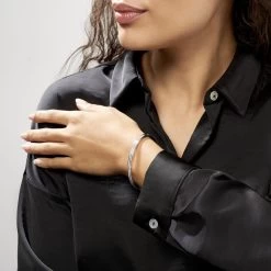 Bracelet Jonc Carinne Argent Blanc Oxyde De Zirconium 8 Bracelet Jonc Carinne Argent Blanc Oxyde De Zirconium -Bijouterie primée. FABFBZW021 model0