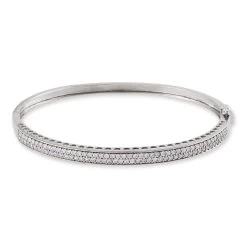 Bracelet Jonc Clélya Argent Blanc Oxyde De Zirconium