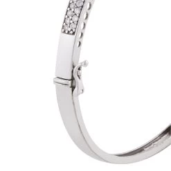 Bracelet Jonc Clélya Argent Blanc Oxyde De Zirconium -Bijouterie primée. FABFBZW026 view2