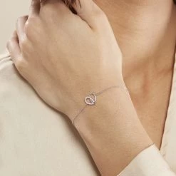 Bracelet Guilia Argent Blanc Oxyde De Zirconium -Bijouterie primée. FABFBZW04X model1