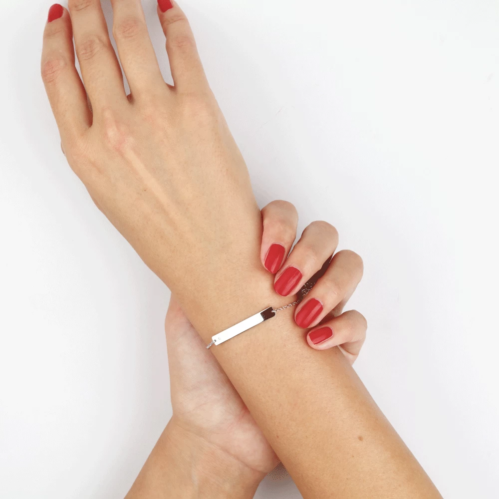 Bracelet Suzeanne Argent Blanc Oxyde De Zirconium 5 Bracelet Suzeanne Argent Blanc Oxyde De Zirconium – Image 3