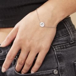 Bracelet Amory Argent Blanc Oxyde De Zirconium -Bijouterie primée. FABFBZW0TN model1