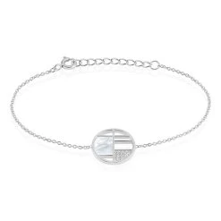 Bracelet Argent Gaillet Oxydes De Zirconium
