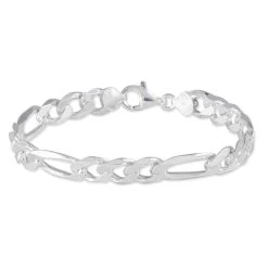 Bracelet Vivian Maille Alternee 1/3 Argent Blanc