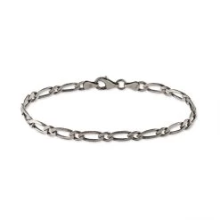 Bracelet Anilo Noircie Argent Blanc
